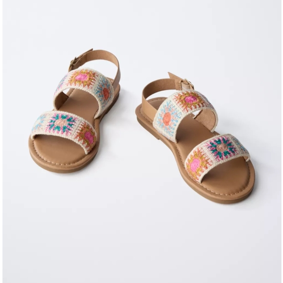 Zara Multicolor Embroidered Sandals - Picture 5 of 7